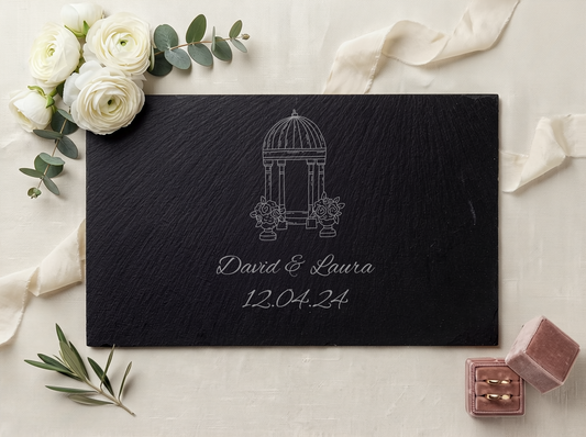 Personalised Slate Board - Wedding Ceremony Design – 30x20cm