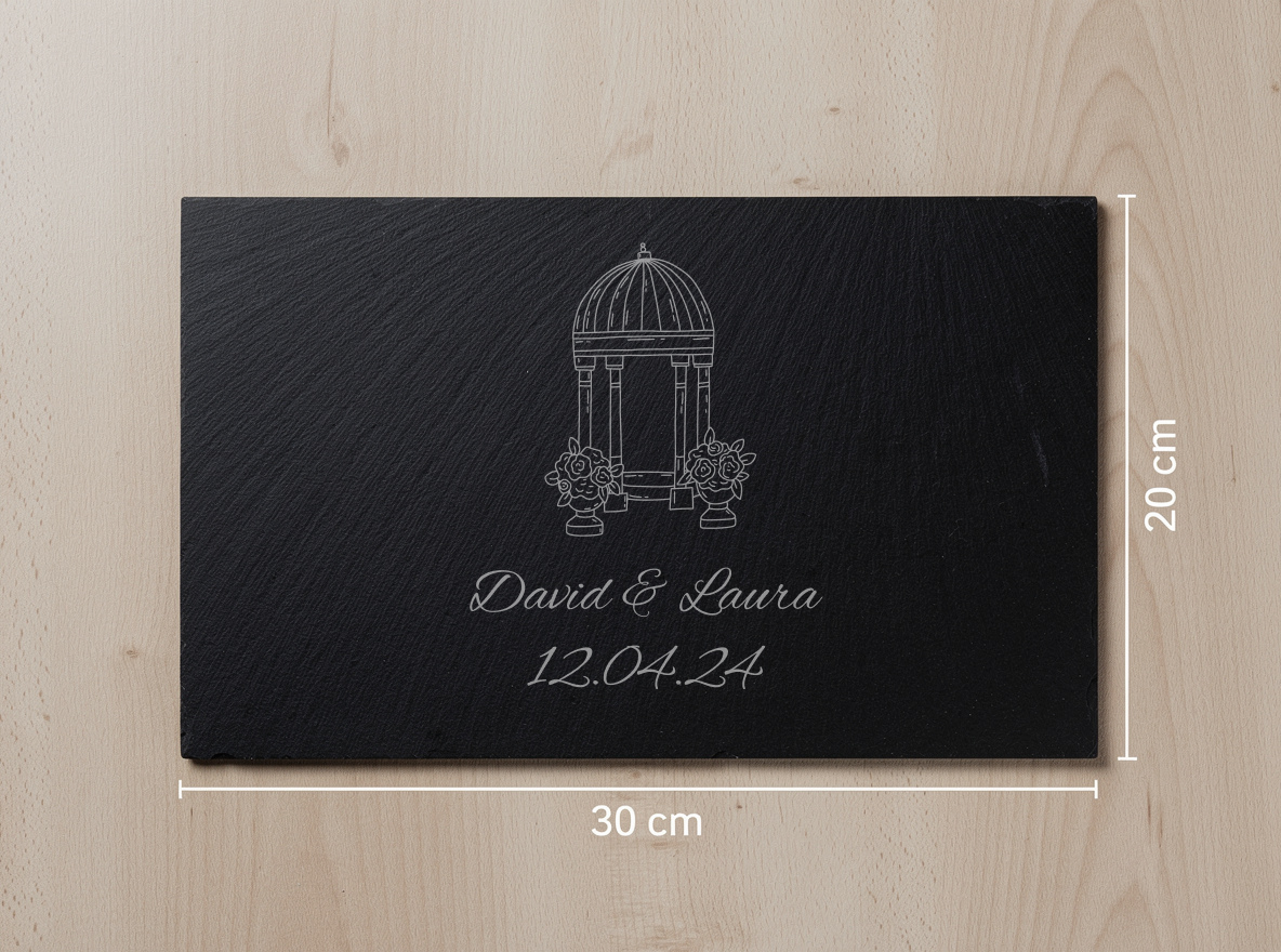 Personalised Slate Board - Wedding Ceremony Design – 30x20cm