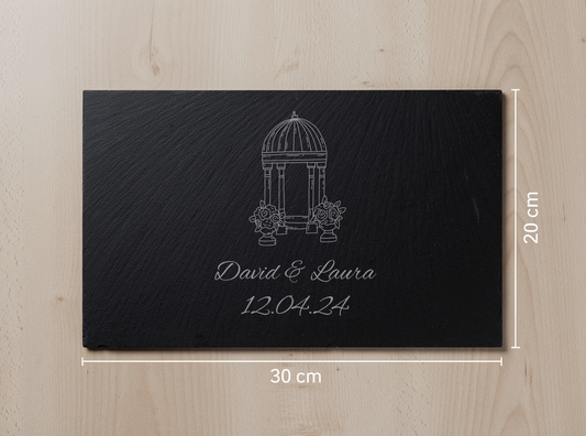 Personalised Slate Board - Wedding Ceremony Design – 30x20cm