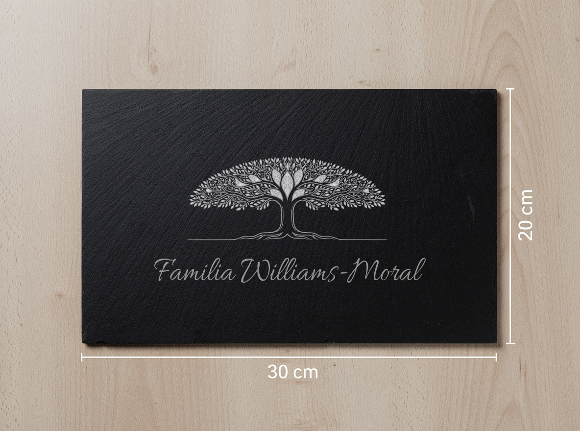 Personalised Slate Board – Family Tree – 30x20cm