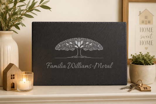 Personalised Slate Board – Family Tree – 30x20cm