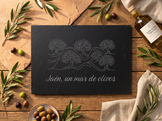 Engraved Slate Board – Jaén – Mar de Olivos – 30x20cm