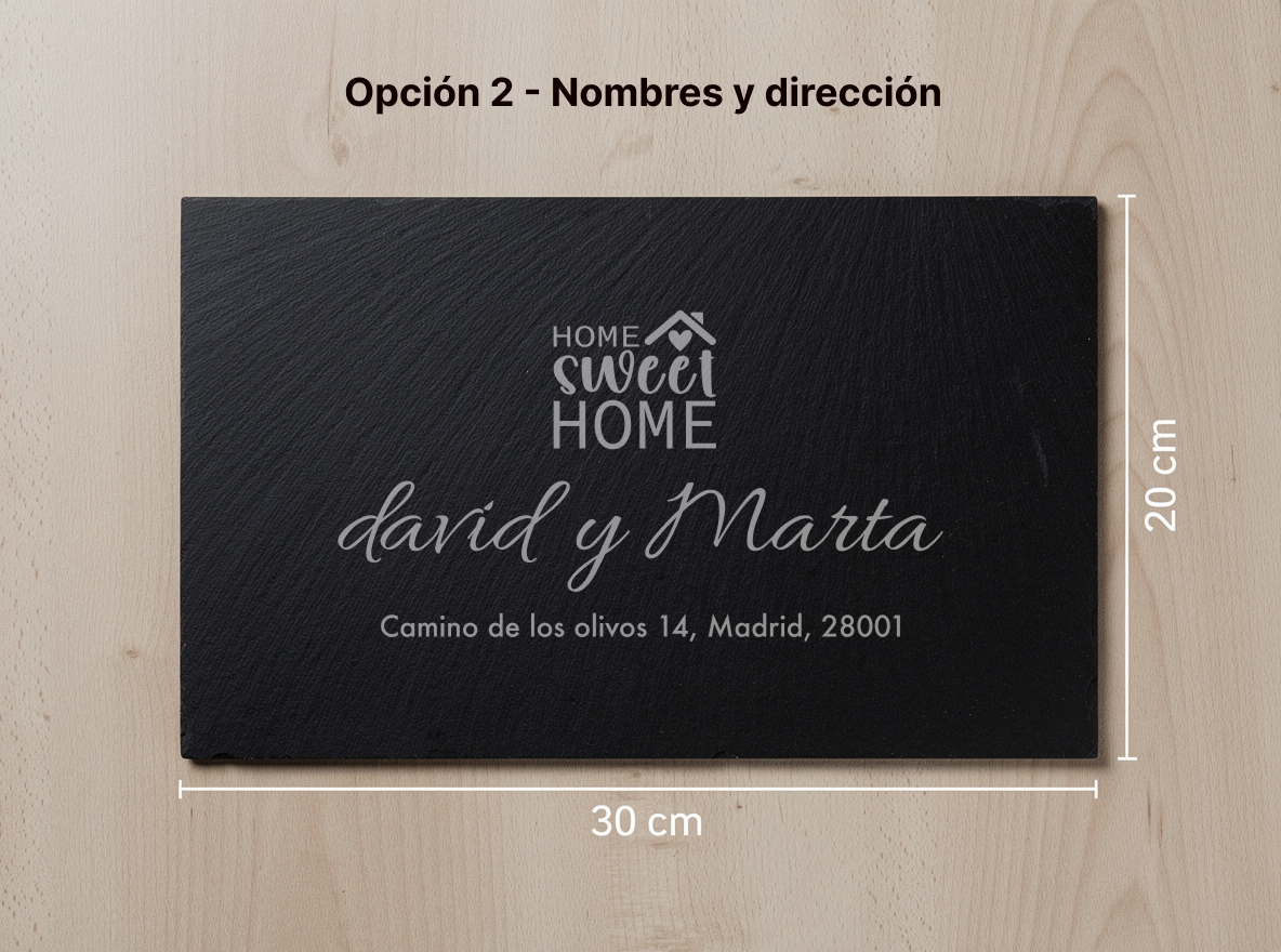 Personalised Slate Board – Housewarming Gift – 30x20cm